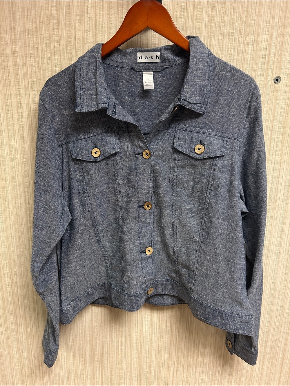 Dash Blue Button-Front Jean Jacket
